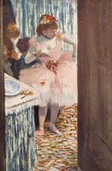 Danseuse dans sa loge
